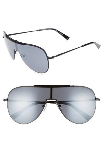 Women's Kendall + Kylie Shield Aviator Sunglasses - Black/ Black