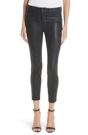 Women's L'agence Margot Coated Crop Skinny Jeans