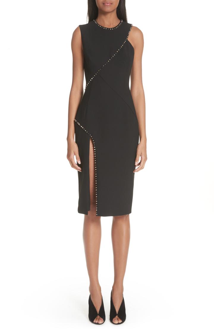 Women's Versace Collection Asymmetrical Stud Detail Dress Us / 42 It - Black