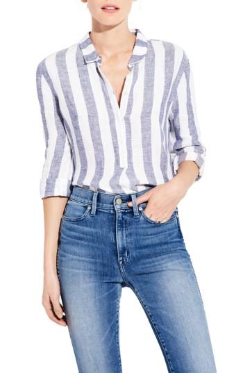 Women's Ayr The Easy Linen Shirt - Blue