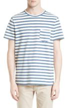 Men's A.p.c. Michael Stripe Pocket T-shirt - Blue