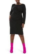 Women's Elvi The Pave Twist Front Body-con Dress Us / 12 Uk - Black