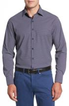 Men's Peter Millar Chex Regular Fit Performance Sport Shirt, Size - Blue