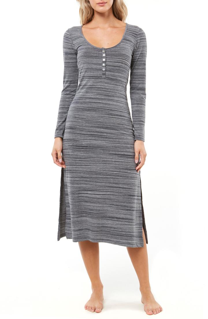 Women's O'neill Shellsea Knit Midi Dress - Grey