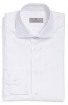 Men's Canali Regular Fit Solid Dress Shirt - - White