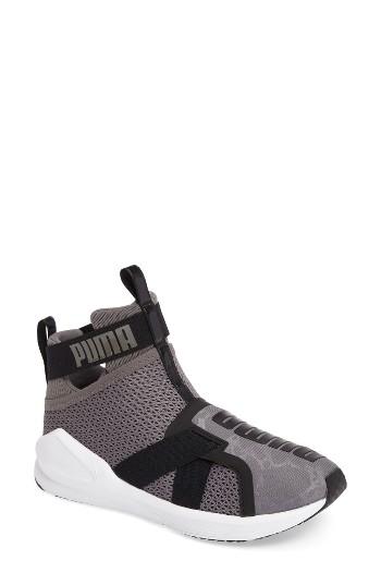 Women's Puma Fierce Strap Training Sneaker M - Grey