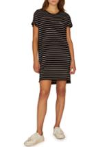 Women's Sanctuary Stripe One Pocket T-shirt Dress - Black