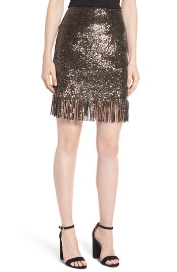Women's Bardot Sequin Fringe Skirt