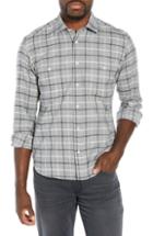 Men's Culturata Supersoft Tailored Fit Plaid Sport Shirt - Grey