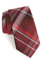 Men's Calibrate Woven Silk Tie, Size - Red