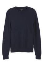 Men's J.crew Honeycomb Cotton Crewneck Sweater, Size - Blue