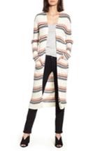 Women's Bp. Stripe Midi Open Cardigan, Size - Ivory