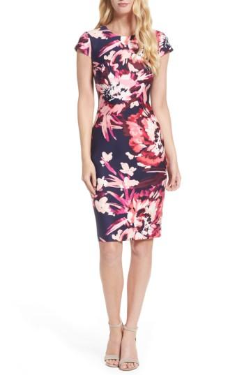Women's Vince Camuto Cap Sleeve Sheath Dress - Pink