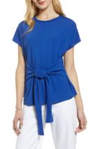 Women's Halogen Wrap Detail Stretch Knit Top - Blue