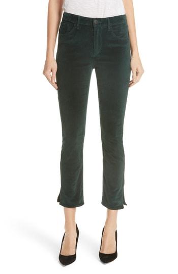Women's 3x1 Nyc W3 Higher Ground Mini Split Ankle Velvet Jeans - Green