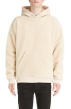 Men's Givenchy Logo Applique Fleece Pullover Hoodie - White