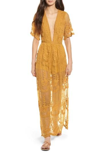 Women's Socialite Lace Overlay Romper - Ivory