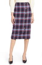 Women's Halogen X Atlantic-pacific Plaid Wrap Pencil Skirt