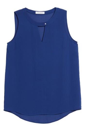 Women's Chaus Keyhole Textured Blouse - Blue