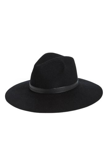 Women's Sole Society Wide Brim Wool Hat - Black