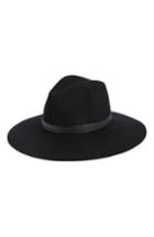 Women's Sole Society Wide Brim Wool Hat - Black
