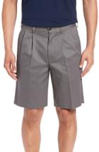 Men's Nordstrom Men's Shop Smartcare(tm) Pleated Shorts - Grey