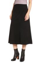 Women's Velvet By Graham & Spencer Faux Suede Midi Skirt - Black