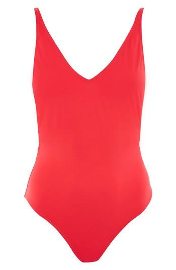 Women's Topshop Pamela One-piece Swimsuit Us (fits Like 0) - Red