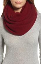 Women's Halogen Cashmere Infinity Scarf, Size - Red