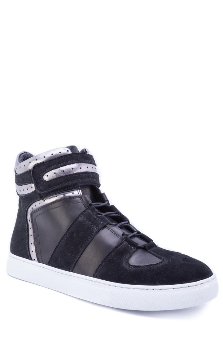 Men's Badgley Mischka Belmondo High Top Sneaker .5 M - Black