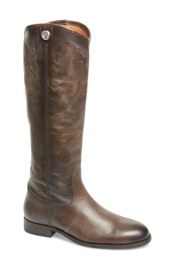 Women's Frye Melissa Button 2 Knee High Boot M - Brown