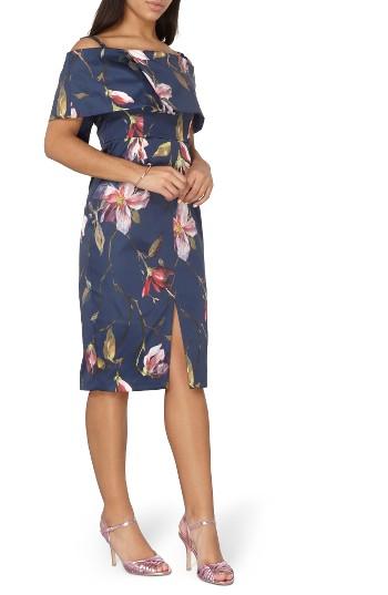 Women's Dorothy Perkins Bardot Sheath Dress Us / 18 Uk - Blue
