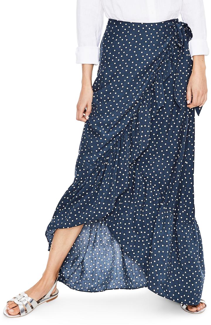 Women's Boden Maxi Wrap Skirt - Blue