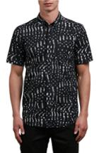 Men's Volcom Drag Dot Woven Shirt - Black
