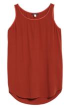 Women's Eileen Fisher Scoop Neck Silk Tank, Size - Red