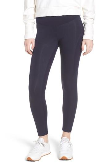 Women's Yummie Coated Side Panel Ankle Leggings - Black