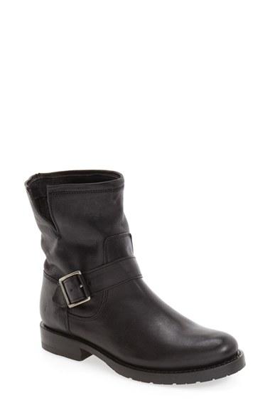 Women's Frye 'natalie' Engineer Boot .5 M - Black