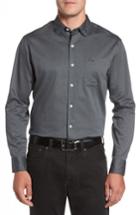 Men's Tommy Bahama Capeside Herringbone Sport Shirt - Black