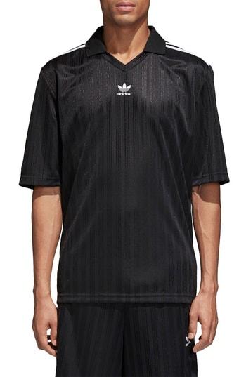 Men's Adidas Football Jersey Polo - Black