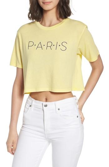 Women's Desert Dreamer Paris Crop Tee - Yellow
