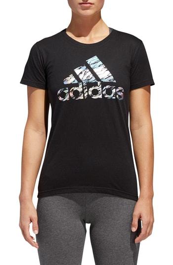 Women's Adidas Camo Graphic Tee - Black
