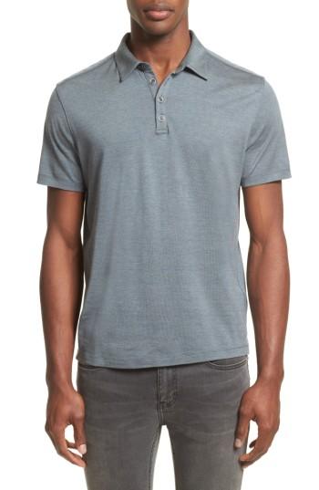 Men's John Varvatos Collection Hampton Silk Blend Polo - Grey