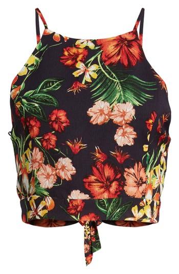 Women's Floral Tie Back Top