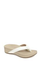 Women's Vionic High Tide Wedge Flip Flop W - White