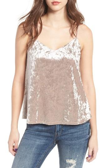 Women's Socialite Velvet Camisole - Beige