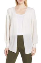 Women's Nordstrom Signature Cashmere Linen Cardigan Sweater - Ivory