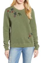 Women's Lucky Brand Embroidered Flowers Sweatshirt