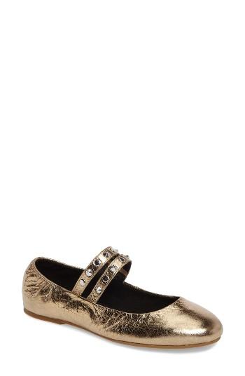 Women's Rebecca Minkoff Lori Studded Ballet Flat M - Metallic