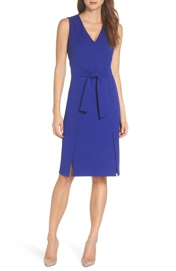 Women's Vince Camuto Scuba Crepe Sheath Dress (similar To 14w) - Blue