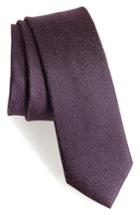 Men's Calibrate Confetti Silk Skinny Tie, Size - Purple